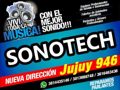 SONOTECH REPARACIÓN DE PARLANTES --- NUEVA DIRECCIÓN JUJUY 946