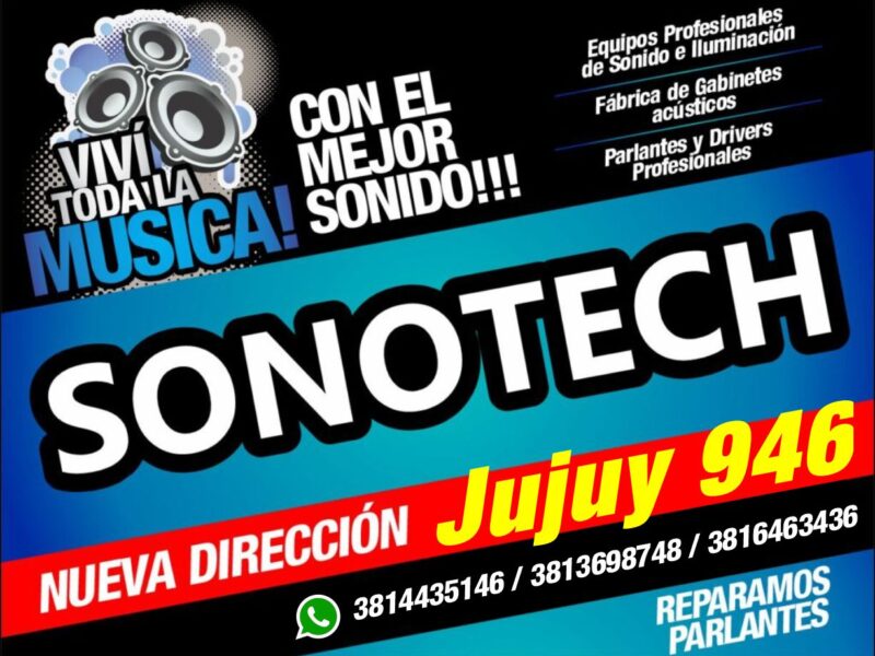 SONOTECH REPARACIÓN DE PARLANTES --- NUEVA DIRECCIÓN JUJUY 946