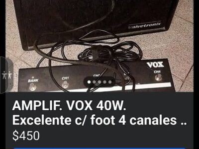 Amplificador VOX 40W con foot 4 canales