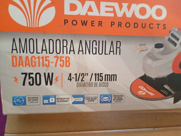 Amoladora angular DAEWOO 750W