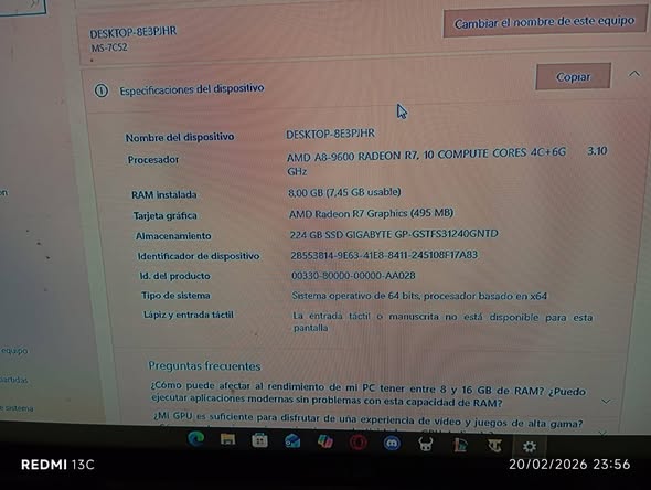 Vendo PC de escritorio.