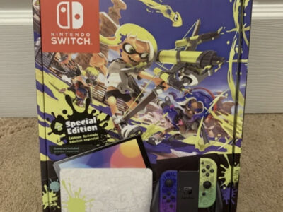 Nintendo Switch auténtica - Edición especial OLED Splatoon 3 de 64 GB, nueva y sellada.