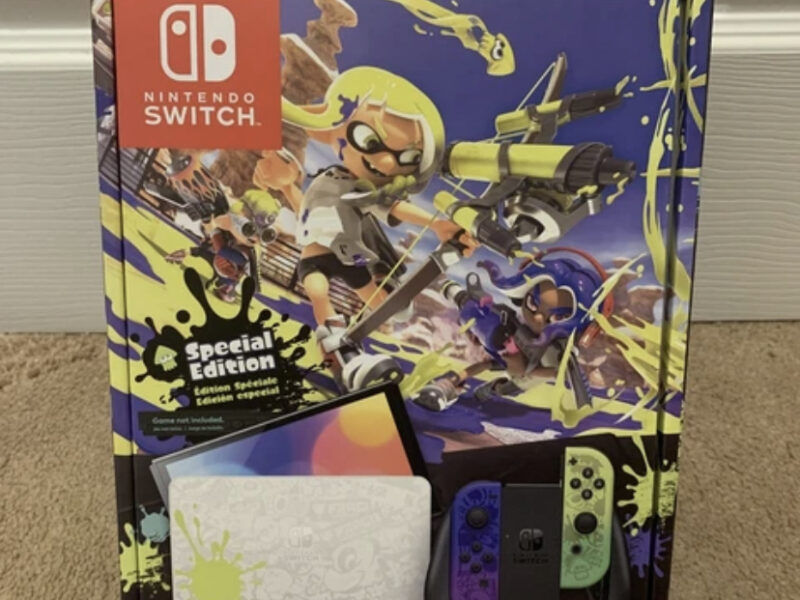 Nintendo Switch auténtica - Edición especial OLED Splatoon 3 de 64 GB, nueva y sellada.