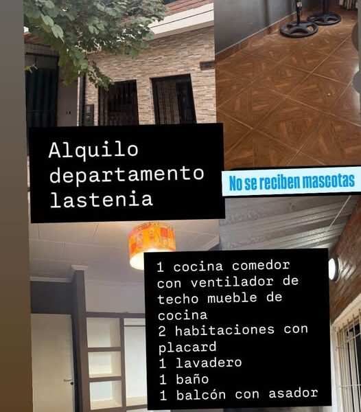 Alquilo depto en zona Lastenia