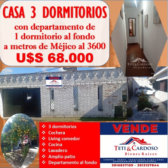 Vendo casa altura México al 3600 sobre pasaje.