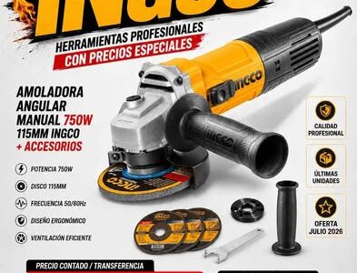 Amoladora Angular Manual INGCO 750W de 115mm