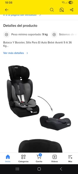 VENDO BUTACA ELEVADORA BOOSTER AVANTI