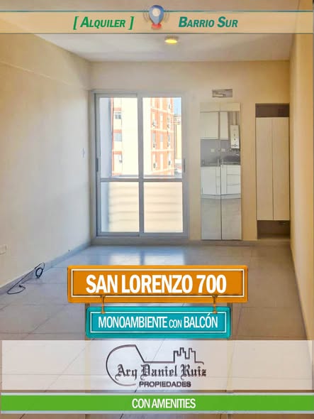 Monoambiente en alquiler Barrio Sur San Lorenzo 700