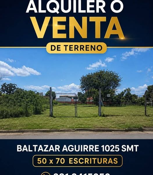 ALQUILER O VENTA DE TERRENO ‼EXCELENTE UBICACIÓN‼